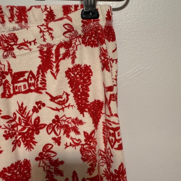 Burts Bees Baby Holiday Print Pajama Pants Red/White S Reindeer Christmas Tree - Picture 5 of 5